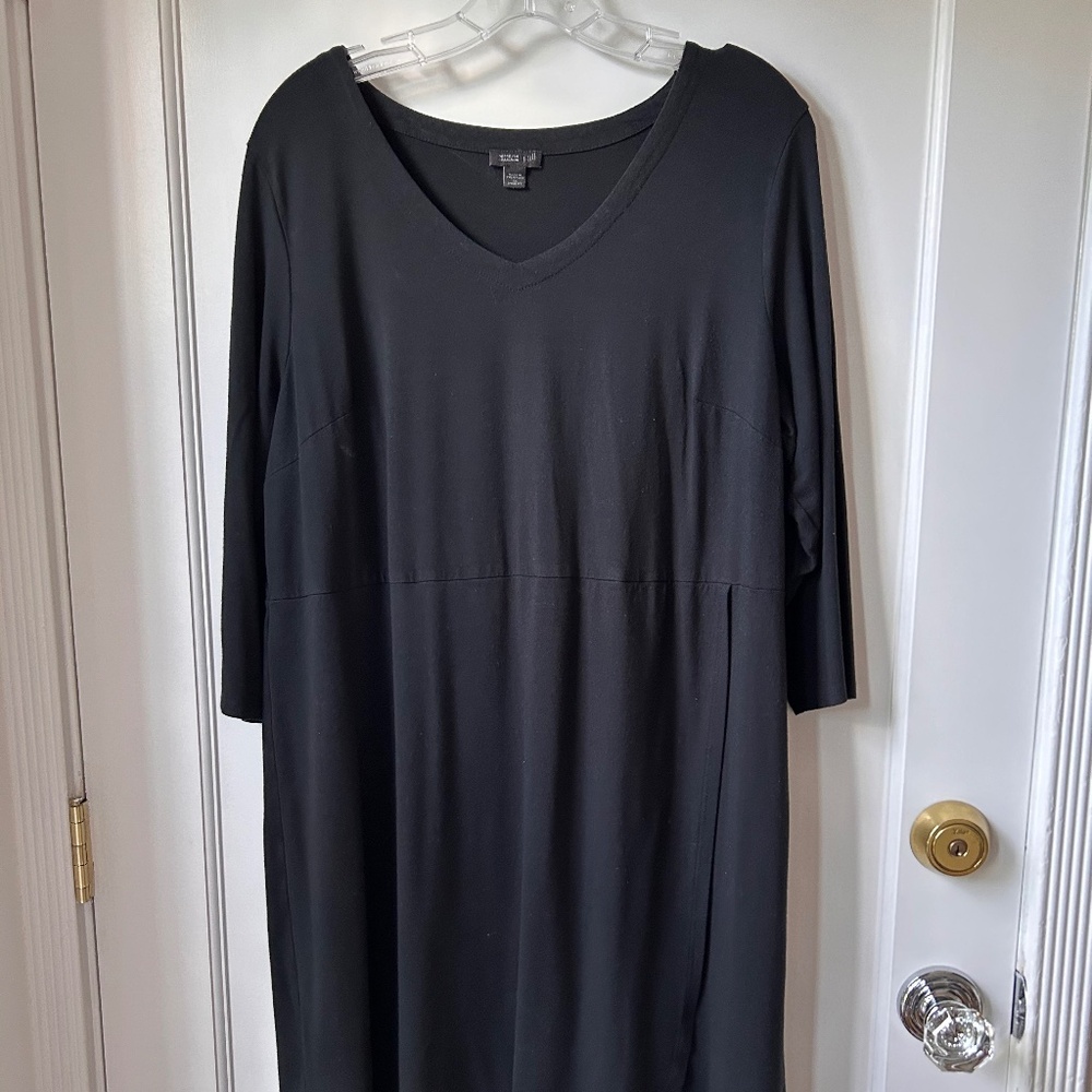 J. Jill BLACK Wherever Collection Dress 1X Women's Spandex Comfortable
